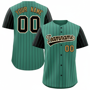 เสื้อเบสบอลของผู้ชายเสื้อเบสบอลผ้าโพลีเอสเตอร์100% ระบายอากาศพิมพ์ลายตามสั่ง - Product Image 3