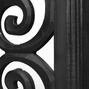 Wholesale Price Handmade Boho Black Wood Panel Customized Carved Floral Wall Decor Home Living Room Decoration Bulk Supplies <b>PC</b> - Product Image 2