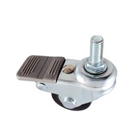 1.5 \ "3/8 pouces roulettes à tige filetée TPR frein de roue silencieux pour chambre petites roulettes pour salon extérieur salle à manger cuisine