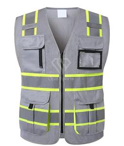 Ropa DE TRABAJO Chalecos DE SEGURIDAD reflectantes con cremallera al por mayor Chalecos de seguridad de poliéster de alta calidad de último diseño para hombres con colores personalizados - Product Image 1