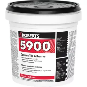 Roberts Adhesivo para baldosas de cerámica listo para usar de 1 galón para instalación de pisos Selladores de pegamento Categoría de producto - Product Image 1