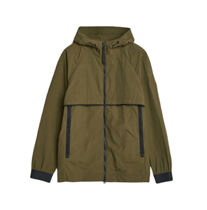 Veste coupe-vent respirante grande taille en toile, design personnalisé, imperméable, à capuche, pour homme, hiver, effet délavé, service OEM - Product Image 4