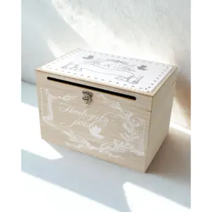 Boîte en bois pour numéros de table et cartes de placement post-cérémonie de mariage - Product Image 6