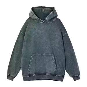 Wholesale Vintage Washed Hoodie <b>Tie</b> Dye Acid Wash Hoodie Heavyweight Cotton French Terry Oversized Men's Hoodies - Product Image 3