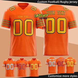 Nueva llegada de los hombres de fútbol americano Jersey transpirable al por mayor barato sublimación bordado camisetas de rugby para todo el equipo - Product Image 6