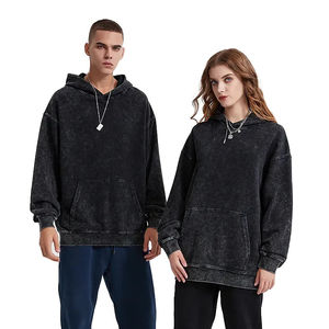 Sudadera con Lavado Ácido de Moda, Estilo Deshilachado, Sudadera Básica al por Mayor de Algodón Mezclado, Diseño Personalizado, Sudadera con Lavado Ácido Crudo - Product Image 5