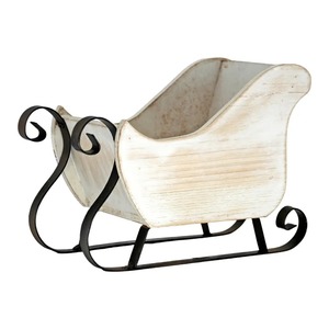 Traîneau de Noël moderne en fer rouge, vente chaude, traîneau du Père Noël pour décorations festives, fabrication métallique personnalisée, populaire - Product Image 6