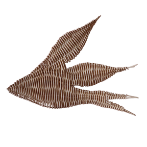 Exhibición de pared tejida de ratán natural al mejor precio, decoración de pared de habitación infantil en forma de golondrina para el hogar - Product Image 1