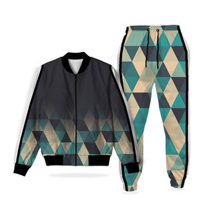 ชุดวอร์มผู้ชายแบบมีโลโก้ OEM สำหรับฤดูหนาว ผ้าโพลีเอสเตอร์ฟลีซ ชุดลำลอง 2 ชิ้น ชุดกีฬากันลม - Product Image 1