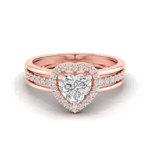 Anillo de Diamantes con Centro en Forma de Corazón de 1.02 Quilates de Oro Premium para Mujer, Joyería Elegante de Compromiso, Proveedor Mayorista - Product Image 5