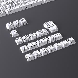 Bộ keycap in họa tiết địa hình, mặt sau in chuyển nhiệt, có đèn nền, chất liệu trong suốt - Product Image 5