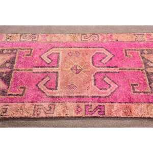 2.9x10.2 ft <b>Rug</b>, <b>Runner</b> Vintage <b>Rug</b>, Pink Herki Polka dot <b>Rug</b> - Product Image 4