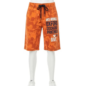 Pantalones Cortos Oxford Antiarrugas con Estampado por Descarga, Poliéster Duradero, Transpirable, Ropa Deportiva Informal, Pantalones Cortos de Verano para Actividades al Aire Libre - Product Image 5