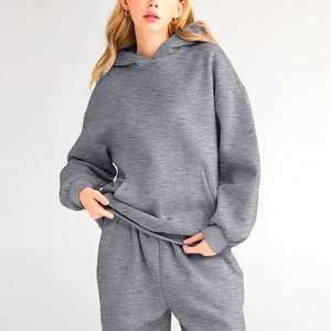 Vente en gros Fabricant OEM Sweats à capuche surdimensionnés à épaules tombantes respirants et à séchage rapide Logo personnalisé Toile vierge Streetwear Motif solide - Product Image 1