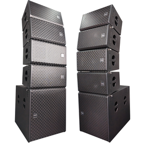 Système de sonorisation professionnel actif/passif pour concerts en extérieur, scène suspendue, église, avec caisson de basses de 10 pouces et 18 pouces, et enceintes line array. - Product Image 2