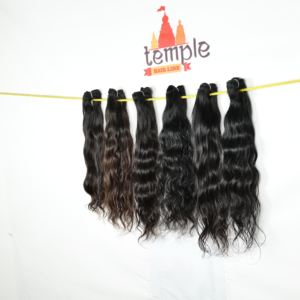 Machine vierge indienne Double trame traitement aucun faisceau cuticule aligné en gros fabrique des cheveux humains de vague naturelle - Product Image 1