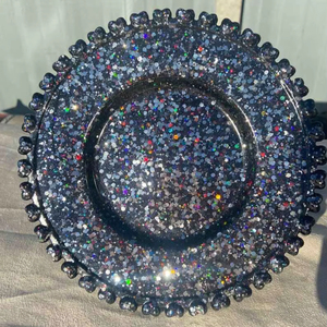 จานเรซิ่นทรงกลมสำหรับเสิร์ฟ จานที่ทนทาน เหมาะสำหรับเป็นของขวัญหรือตกแต่งภายใน - Product Image 1