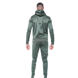 Trajes de chándal de entrenamiento de dos piezas personalizados para hombre Ropa de correr de poliéster con logotipo Trajes de chándal de lana de invierno - Product Image 2