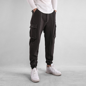 Pantalones Cargo de alta calidad para hombre, mallas informales con varios bolsillos para exteriores, senderismo, decoración de botones de invierno, pantalones de cintura media - Product Image 5