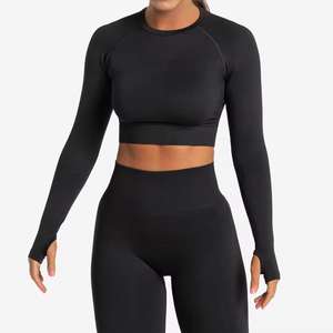 Conjunto de fitness de 3 piezas para mujer, chaqueta de yoga, Sujetador deportivo y mallas, conjunto de ropa de gimnasio al por mayor - Product Image 5