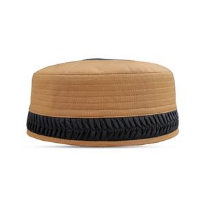 Elegant <b>Navy</b> Blue Solid Waterproof Muslim Cap for Men Traditional Islamic Prayer Adjustable Soft Stitching Outdoor Sports Casual - Product Image 6