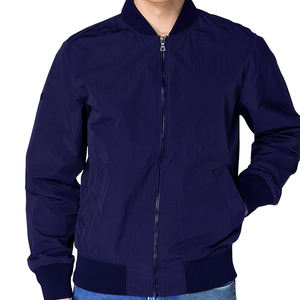 Blouson aviateur léger pour homme, veste de vol avec taille et poignets ajustés, veste de pluie à manches longues avec poches et fermeture éclair, vente en gros - Product Image 4