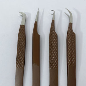 Custom Logo Tweezers Volume Private Label Stainless Steel Lash Tweezer <b>Eyelash</b> Extension Tweezers OEM Service - Product Image 3