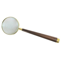 Loupe à main en laiton et verre, design optimal pour la lecture de livres, finition décorative, loupe antique