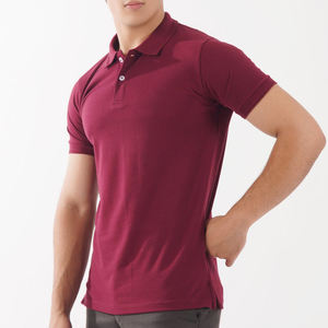 2025 algodón poliéster de alta calidad para hombres para Polos ODM/OEM ropa de calle informal camisa de Golf de punto con patrón sólido - Product Image 2