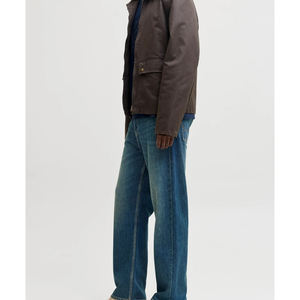 Pantalon en jean décontracté pour homme avec logo personnalisé, coupe ample, vêtements décontractés, coupe ample, pantalon délavé à l'acide, taille premium - Product Image 4