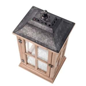 Portavelas Navideño Rústico de Madera y Metal, Decoración Navideña para Interiores y Exteriores, Fiestas, Decoración de Año Nuevo, Venta al por Mayor - Product Image 3