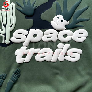 Sweat à capuche Vintage Heavyweight 100% Puff Printing pour hommes et femmes Impression personnalisée Powder Puff de haute qualité - Product Image 6