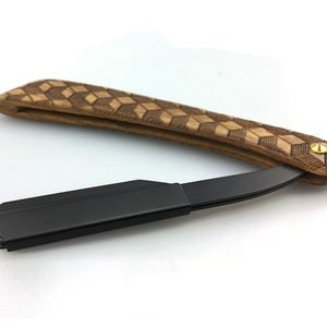 Rasoir droit à manche en bois personnalisé Rasoir de barbier à bord droit - Product Image 5