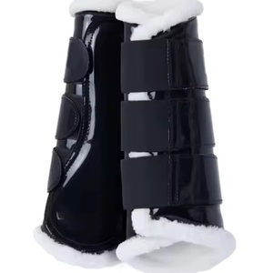 Horse Neoprene <b>Brushing</b> <b>Boots</b> Leg Protection <b>Boots</b> with Fur Horse Wear Equestrian Horse Riding Equine Veterinary Equipment - Product Image 1