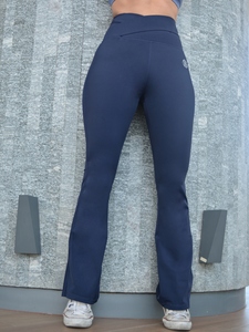 Pantaloni Yoga Donna a Vita Alta a Tutta Lunghezza con Controllo Pancia, Senza Cuciture, XL, per Palestra, Effetto Push-up, con Decorazioni Arricciate sulle Gambe e Dettagli Color Block - Product Image 6