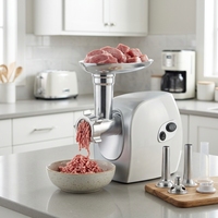 Hachoir à viande électrique haute sécurité à double interrupteur 3 en 1, hachoir alimentaire multifonctionnel pour la maison, appareil de traitement de la viande pour la cuisine