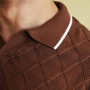 Polo de Punto Texturizado Premium para un Estilo Casual Diario, Polo de Punto Texturizado Ligero - Product Image 3