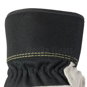 Guantes de trabajo de diseño personalizado OEM/ODM, guantes de soldadura antideslizantes resistentes al desgaste, de cuero personalizado, para seguridad. - Product Image 5