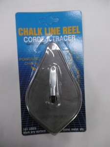 Carrete de tira de plástico para marcar líneas en forma de lágrima con gancho y mango metálicos para posicionamiento preciso, nivelación y dibujo de líneas rectas. - Product Image 2