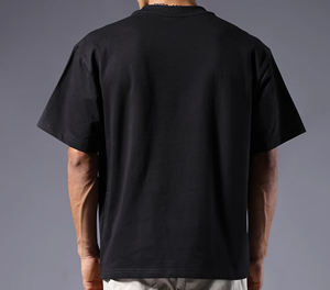 T-shirt brodé personnalisé pour hommes en coton de qualité supérieure Streetwear à la mode T-shirt décontracté à manches courtes avec broderie de logo - Product Image 3