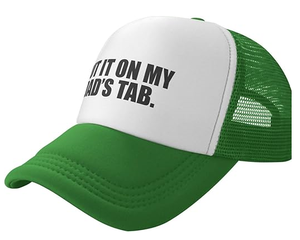 Casquette de camionneur « Put It On My Dad's Tab » unisexe pour adultes, casquette réglable pour hommes et femmes, casquettes de pêche classiques - Product Image 1