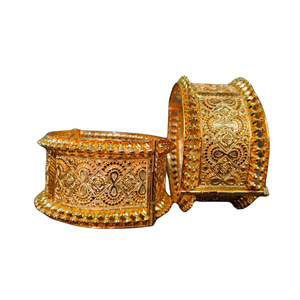 Newly Designed <b>Bangles</b> <b>Set</b> with 22K Gold Plated Modern Style <b>Bangles</b> <b>Set</b> for Women Wear Jewelry by Exporters - Product Image 2