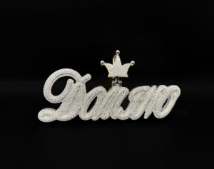 Pendentif en diamant glacé en acier inoxydable personnalisé de luxe pour hommes - Product Image 4