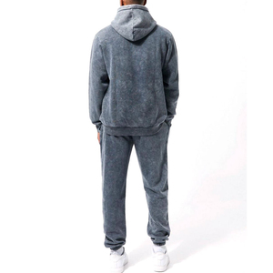 Survêtements respirant usine approvisionnement direct 100% Top haute qualité lavé à l'acide survêtement pour hommes unisexe Street Wear Logo personnalisé - Product Image 3