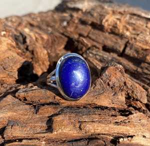 Lapis Lazuli Statement Ring 925 Sterling Silver Vintage Design Handmade Unique Fashion Jewelry <b>Gift</b> For Women Men - Product Image 1