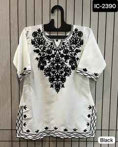 Ladies Kurtis Readymade Plain Kurti Design pakistaní Short Kurti Designs con hilo Work Wedding Wear Salwar Kameez Suit - Product Image 3