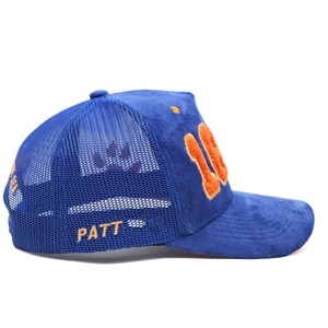 Sombrero de camionero de malla de gamuza clásico Vintage con bordado de toalla 3D personalizado de alta calidad y sombrero de camionero de béisbol de 5 paneles - Product Image 3