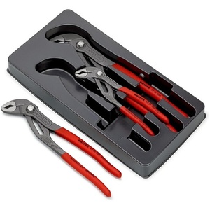 Cobra 3-Piece Grey Atramentized Thermoformed Plastic <b>Pliers</b> <b>Set</b> KNIPEX Tool Kit - Product Image 3