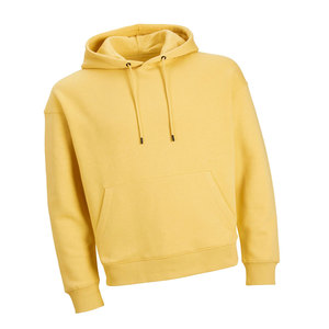 เสื้อฮู้ดสีเหลืองแบบเรียบสำหรับผู้ชายและผู้หญิงเสื้อมีฮู้ดแบบสวมศีรษะให้ความอบอุ่นใหม่เสื้อมีฮู้ดแบบ100% ผ้าฝ้ายออกแบบโลโก้ได้ตามต้องการ - Product Image 6