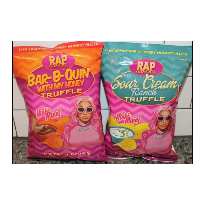 Snacks Rap Nicki Minaj Bar-B-Quin Com Meu Mel Trufa Cream Ranch Trufa Batata Chips